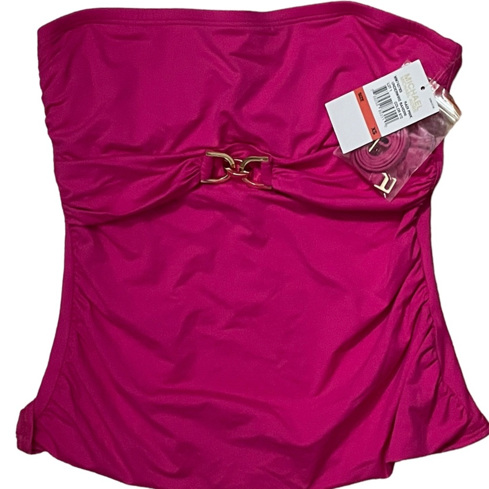 New Michael Kors Swimsuit Tankini
Top Size XS Radi Pink Underwire Bandini